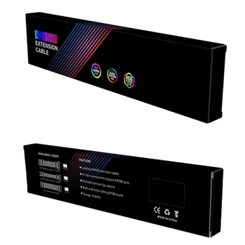 Удлинительный кабель ARGB Led Синхронный 24-контактный Кабель-адаптер 2x8pin 3x8pin Градиентный-Для настольных компьютеров с видеокартами