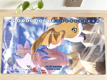 Digimon Duel Playmat Patamon DTCG TCG CCG Коврик Для Карточной Игры Настольный Игровой Коврик Аниме Коврик Для Мыши Коврик для Мыши 60x35 см