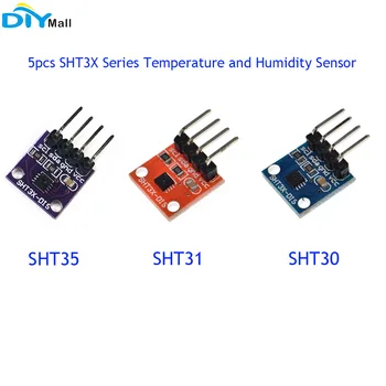 5ШТ SHT30 SHT31 SHT35 Модуль датчика температуры и влажности I2C Цифровой датчик DIS Широкого Напряжения 2,4-5,5 В Серии SHT3X