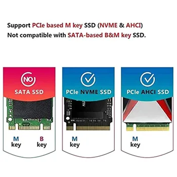 10 ШТ. Карта-адаптер NVMe PCIe M.2 M Key M2 SSD для Macbook Air A1465 A1466 для Macbook Pro A1398 A1502 Карта расширения