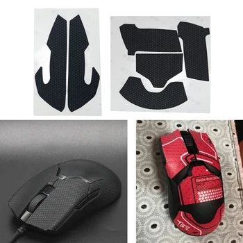 1 Комплект накладок для мыши, наклейки на левую и правую кнопки мыши для razer Viper Ultimate, изогнутые края, силиконовая ручка 5x5 см