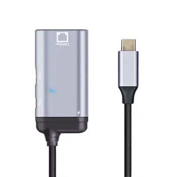 Сетевой сетевой адаптер CY USB-C Type-C USB3.1 до 1000 Мбит/с Gigabit Ethernet с разъемом питания PD