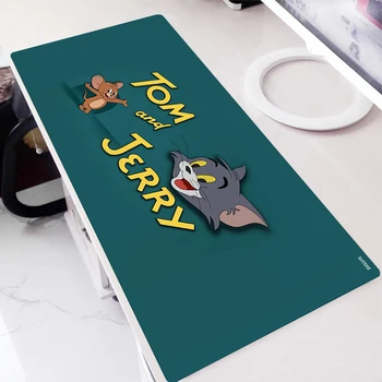 Кошка и мышь PC Gamer Cabinet Аниме Коврик для мыши Аксессуары Kawaii Защита Стола Коврик Для Мыши Скоростная Клавиатура Игровой коврик Deskpad Diy
