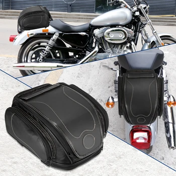 Motoforti Задняя сумка для сиденья Мотоцикла, Велосипедная Дорожная Задняя Багажная сумка, Водонепроницаемый Рюкзак из Искусственной кожи