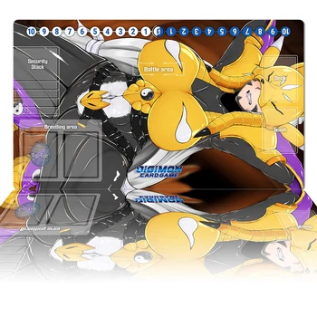 Digimon Playmat Sakuyamon DTCG TCG CCG Настольная Игра Торговый Карточный Игровой Коврик Аниме Коврик Для Мыши Настольный Коврик Игровые Аксессуары и Бесплатная Сумка