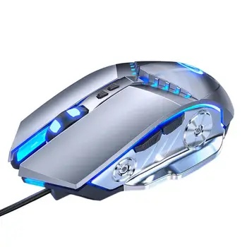Проводная мышь, Эргономичная 7-цветная подсветка, светящийся DPI, Регулируемая 7 кнопками, Компьютерная проводная игровая мышь для ноутбука