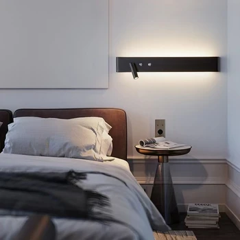 Минимальный настенный светильник, прикроватная лампа, полоска для спальни, Nordic 2022, новая линия для чтения, настенный светильник, гостиная, диван, фоновая атмосфера стены