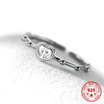 Настоящее кольцо с шариком из 100% стерлингового Серебра 925 Пробы в стиле Ins для женщин, Помолвка, Свадебная вечеринка, Роскошные ювелирные изделия